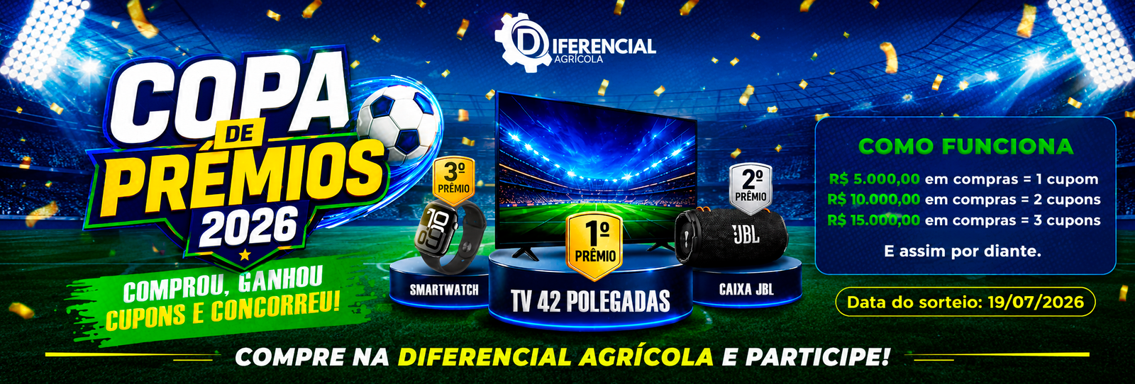 Imagem do slide: Capa – PRÉMIOS COPA DO MUNDO - Diferencial Agrícola